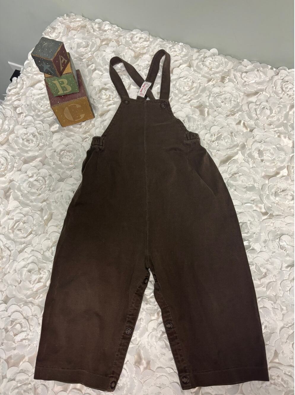 Vintage Buster Brown Overalls 24 Mo Brown 100% Cotton Made USA Americana